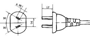 電源適配器插頭圖紙